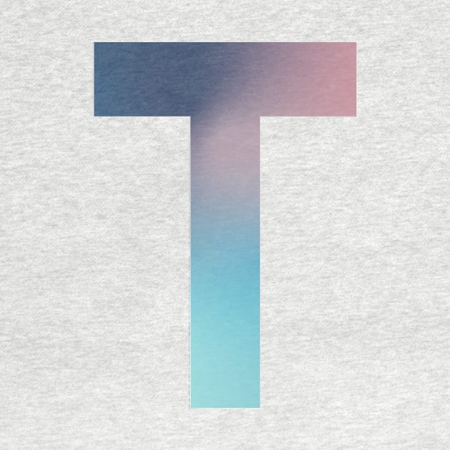 Gradient Letter T Initial Alphabet by murialbezanson